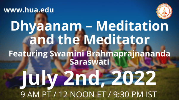 Dhyaanam – Meditation and the Meditator
