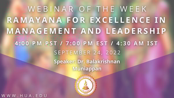 Ramayana for Excellence in Management and Leadership