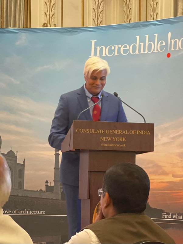 Dr. Vishwa Adluri receives the Indologist Award from the Govt of India