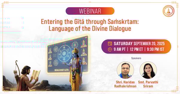 Entering the Gītā through Saṁskṛtam: Language of the Divine Dialogueo Moral Order